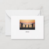 素晴らしいクリスマス2枚のクリスマスを予算で飾る ノートカード (裏面)