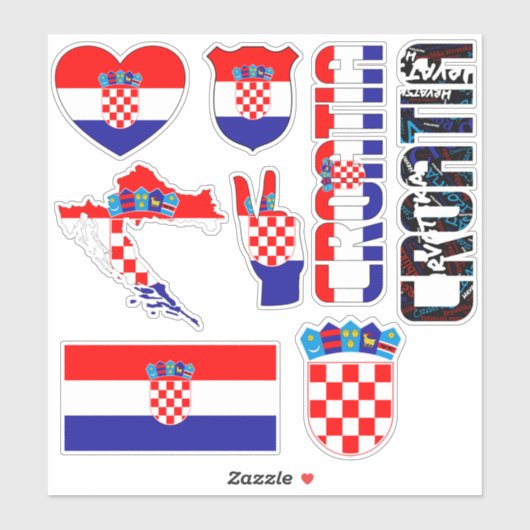 素晴らしいクロアチアが国のシンボルを形作る シール (シート)