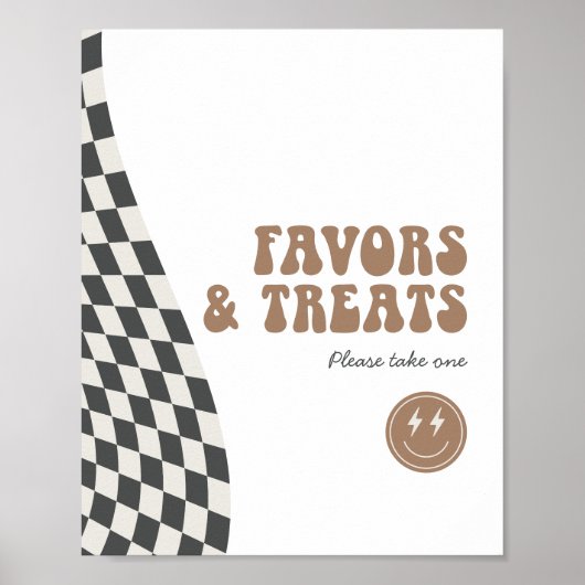 素晴らしいクールダデボーイの市松模様にレトロ好意サイン ポスター (正面)