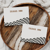 素晴らしいクールドゥドボーイズファースト誕生日市松模様にレトロ サンキューカード