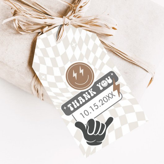 素晴らしいクールド | ボーイズレトロスケーター誕生日の好意 ギフトタグ