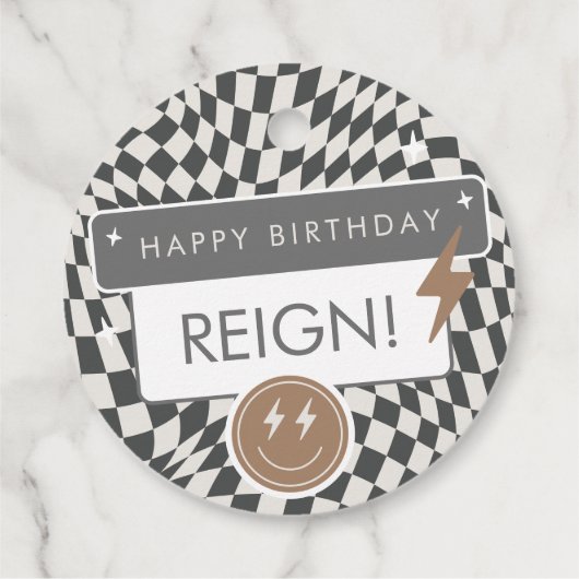 素晴らしいクールド | ボーイズレトロスケーター誕生日 フェイバータグ (裏面)