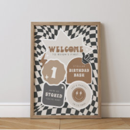 素晴らしいクールド | ボーイズレトロスケーター誕生日 ポスター