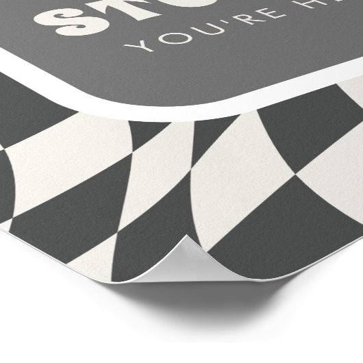 素晴らしいクールド | ボーイズレトロスケーター誕生日 ポスター (角)