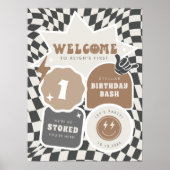 素晴らしいクールド | ボーイズレトロスケーター誕生日 ポスター (正面)