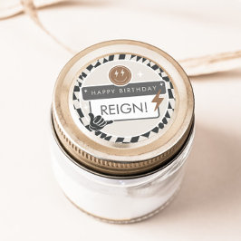 素晴らしいクールド | ボーイズレトロスケーター誕生日 ラウンドシール