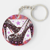 素晴らしいグラモウスのピンクパープルハイヒール星 キーホルダー (裏面)