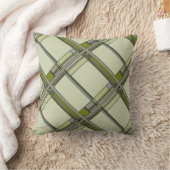 素晴らしいグリーンアーツ&クラフツ幾何学模様 クッション (ブランケット)