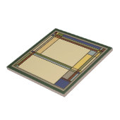 素晴らしいグリーンアーツ&クラフツ幾何学模様 タイル (側面)