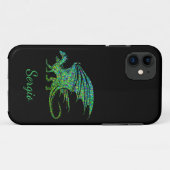 素晴らしいグリーンモザイクドラゴン Case-Mate iPhoneケース (裏面(横))