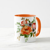 素晴らしいグレイスウォーターカラーフローラ マグカップ (正面右)