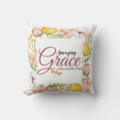 素晴らしいグレースウォーターの色フローラ クッション (正面)