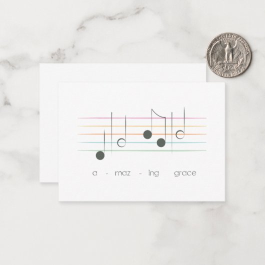 素晴らしいグレース小さなノートカード ノートカード (正面/裏面インサイチュ)