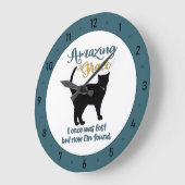 素晴らしいグレース·レスキュー·キャット ラージ壁時計 (傾斜)