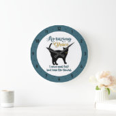 素晴らしいグレース·レスキュー·キャット ラージ壁時計 (ホーム)