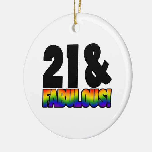 素晴らしいゲイ21歳の誕生日 セラミックオーナメント (左)
