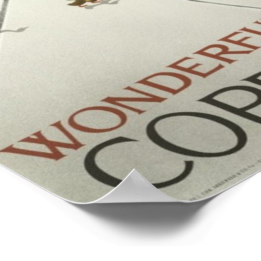 素晴らしいコペンハーゲンデンマークのヴィンテージ旅行ポスター ポスター (角)