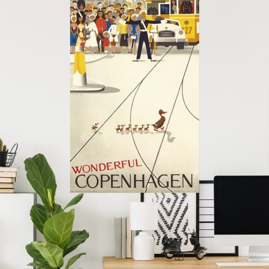 素晴らしいコペンハーゲンヴィンテージ旅行ポスター ポスター (ホームオフィス)