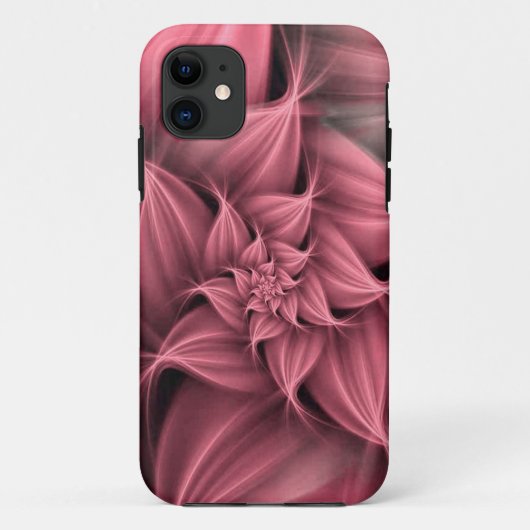 素晴らしいコーラルピンクの花のフラクタル Case-Mate iPhoneケース (裏面)
