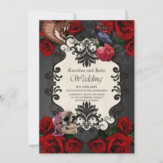 素晴らしいゴシックデザイン 招待状 (正面)