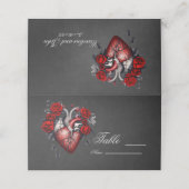 素晴らしいゴシックビクトリアンハート プレイスカード (外部開封)