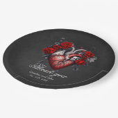 素晴らしいゴシックビクトリアンハート ペーパープレート (アングル)