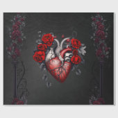 素晴らしいゴシックビクトリアンハート ラッピングペーパー (フラット)