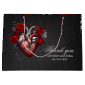 素晴らしいゴシックビクトリアンハート ラージペーパーバッグ (正面)