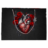 素晴らしいゴシックビクトリアンハート ラージペーパーバッグ (裏面)