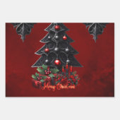 素晴らしいゴシック様式のクリスマスツリー ラッピングペーパーシート (正面)