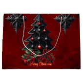 素晴らしいゴシック様式のクリスマスツリー ラージペーパーバッグ (正面)