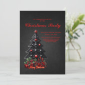 素晴らしいゴシック様式のクリスマスツリー 招待状 (スタンド正面)