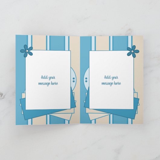 素晴らしいゴド娘の誕生日が青を願う カード (内部)