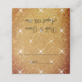 素晴らしいゴールデン結婚グリッターのテーブル座席表 プレイスカード (外部開封)