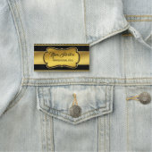 素晴らしいゴー素晴らしジャスな黒と金ゴールド名札 名札 (インサイチュ)