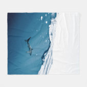 素晴らしいサメ フリースブランケット (正面(横))