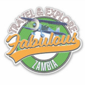 素晴らしいザンビアを探索する シール (正面)