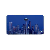 素晴らしいシアトルワシントンダウンタウン宇宙ニードル ラベル (正面)