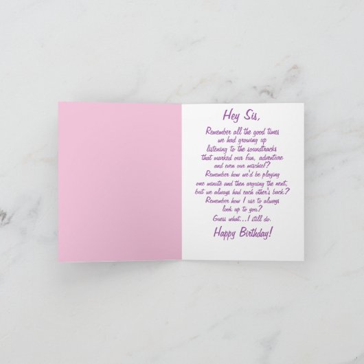 素晴らしいシスターアフリカンアメリカンハッピーバースデーカ カード (内部)