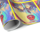 素晴らしいシベリアンハスキーの誕生日の包装紙 ラッピングペーパー (ロールコーナー)