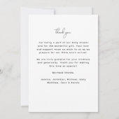 素晴らしいシンプルタイム数々のベビー誕生 案内状 (裏面)