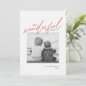 素晴らしいシンプル世界の写真新年のホリデーカード シーズンカード (スタンド正面)