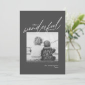 素晴らしいシンプル世界の写真新年ブラックホリダ シーズンカード (スタンド正面)