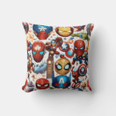 「素晴らしいシームレスな白の背景：ヒーロー クッション (正面)