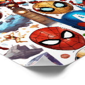 「素晴らしいシームレスな白の背景:ヒーロー ポスター (角)