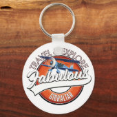 素晴らしいジブラルタルロゴを探索する キーホルダー (正面)