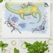 素晴らしいスコットランドのビーストティータオル キッチンタオル (折り畳み)