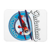 素晴らしいスコットランドのレトロスタイル旅行パッチ マグネット (横)