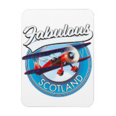 素晴らしいスコットランドのレトロスタイル旅行パッチ マグネット (縦)