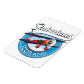 素晴らしいスコットランドのレトロスタイル旅行パッチ マグネット (左側)